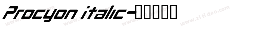 Procyon Italic字体转换